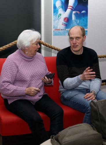 Marie-Josee en Mark vonden ook nog tijd om even bij te kletsen 