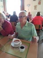 Een terecht trotse Rinus Rinus tijdens de lunch