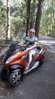 Frans op de motor