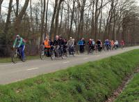 Kees gaat voorop tijdens de eerste tandemtocht van het seizoen 2016