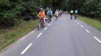 Het Vigetapeloton in de bossen richting de Heimolen